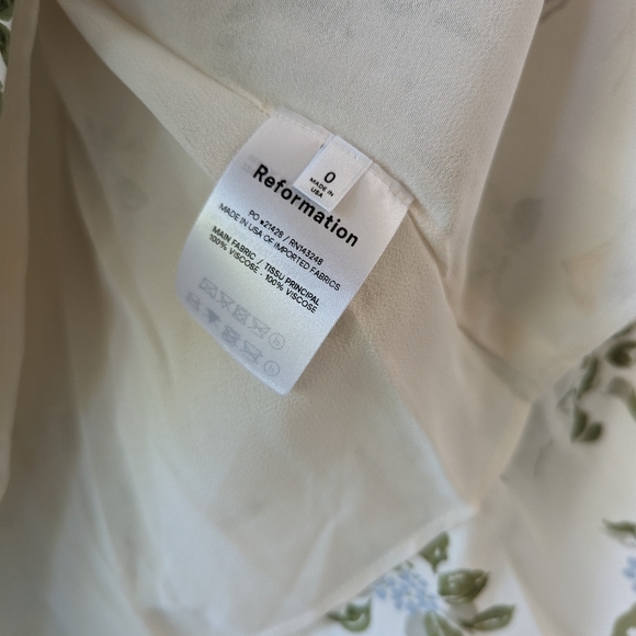 Reformation Hank Dress in lemon print, 0, Worn once! - Picture 7 of 9